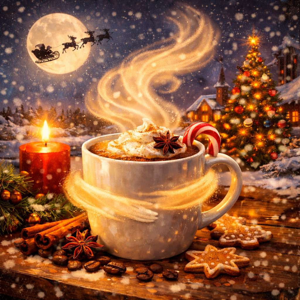 «El café que abraza la noche de Navidad»